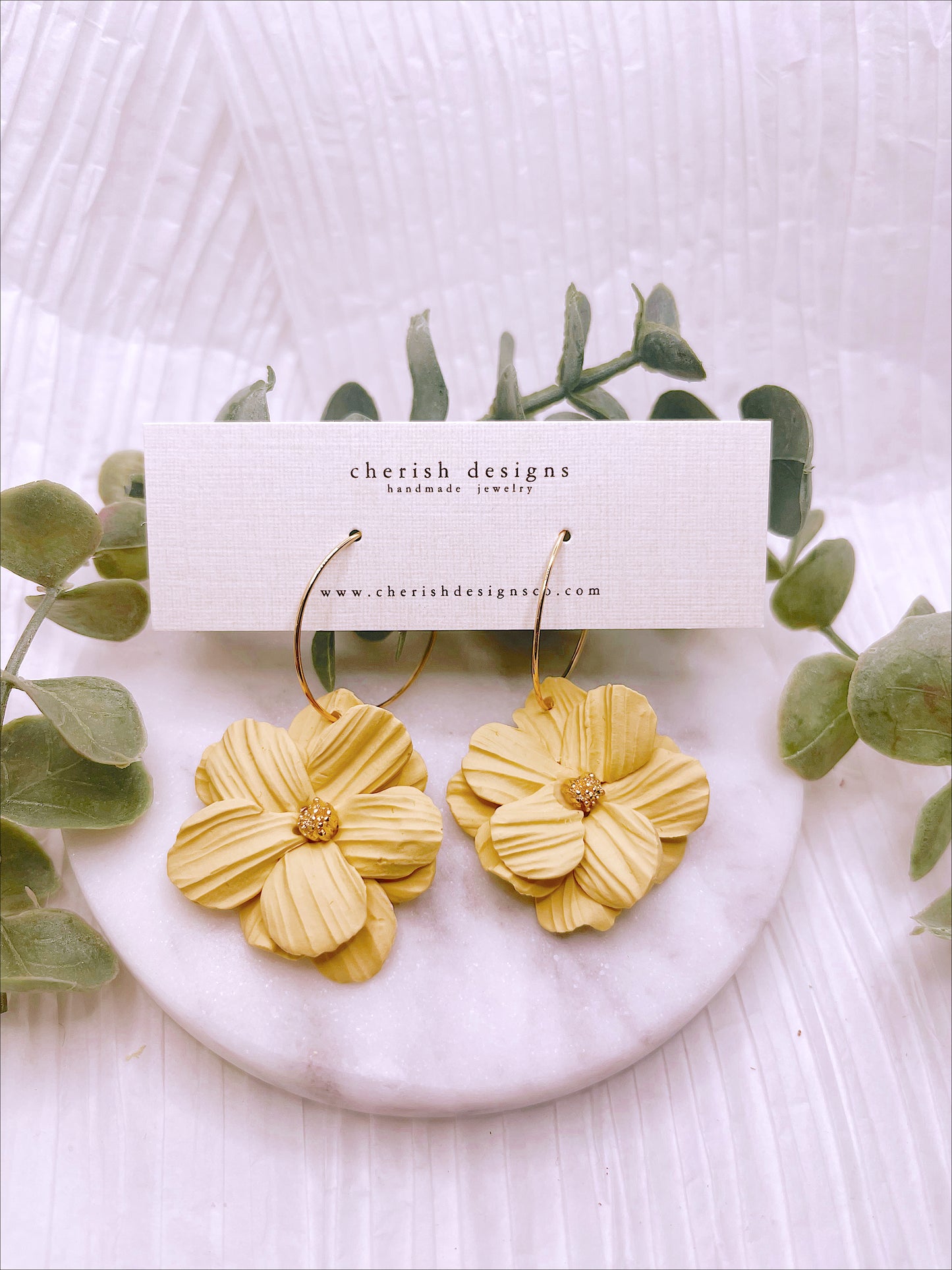 cosmos - floral earrings